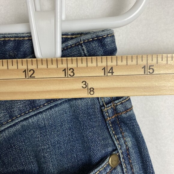 christopher & Banks Women's Blue Jeans Size 4 Average Boot Cut Low Rise Stretch - Picture 7 of 9